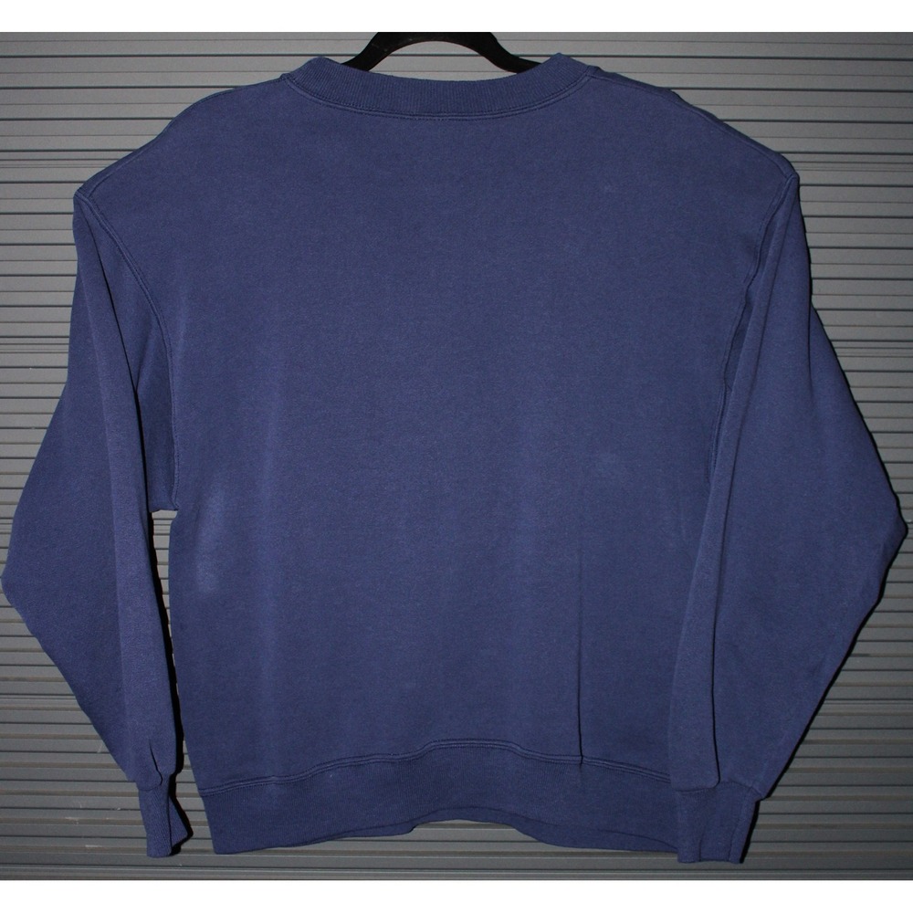 Georgia Tech Yellow Jackets Hanes Sweatshirt Mens L Blue Vintage 90s Pullover - Picture 2 of 7